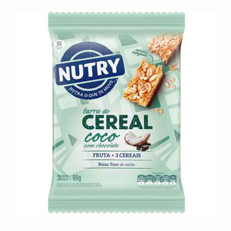 Barra de Cereais Nutry Coco com Chocolate c/3 - Nutrimental