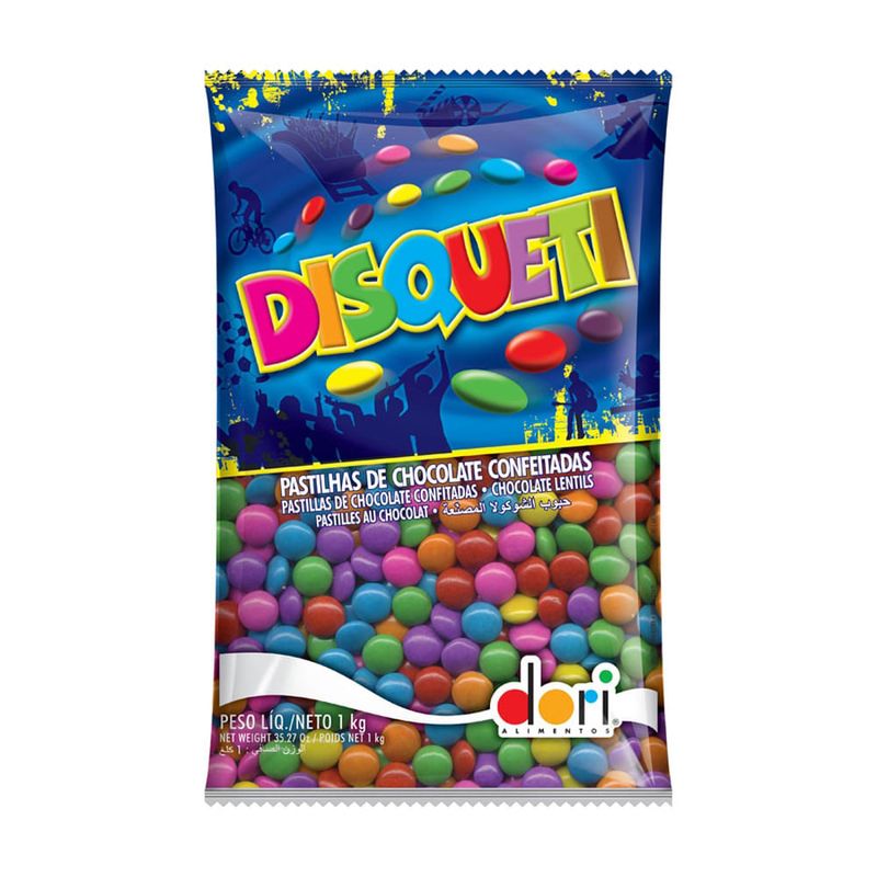Confeito Chocolate Disqueti 1,010 Kg - Dori