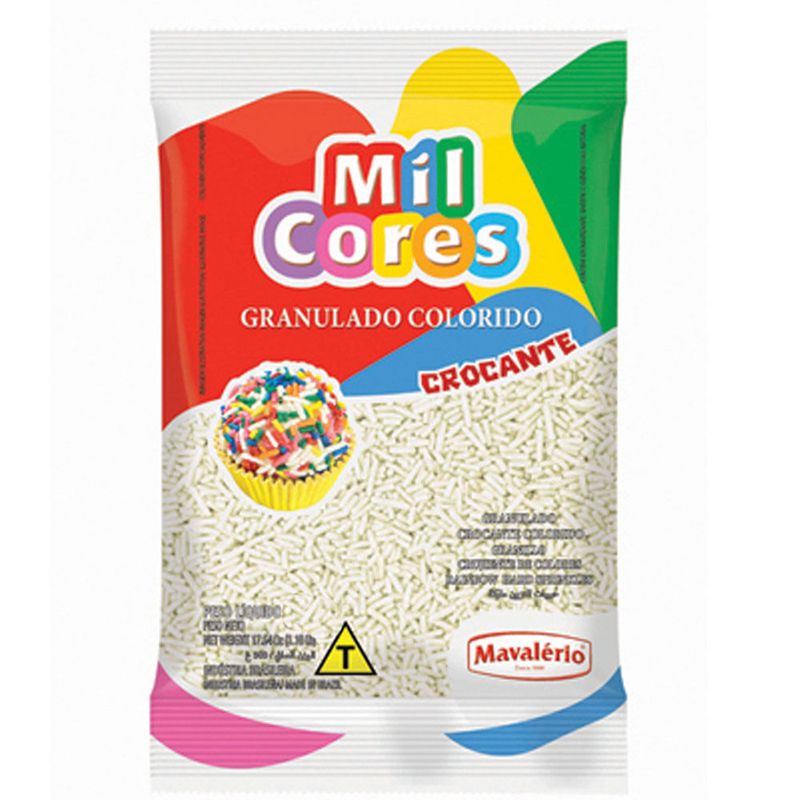Chocolate Granulado Branco Mil Cores 150g - Mavalério