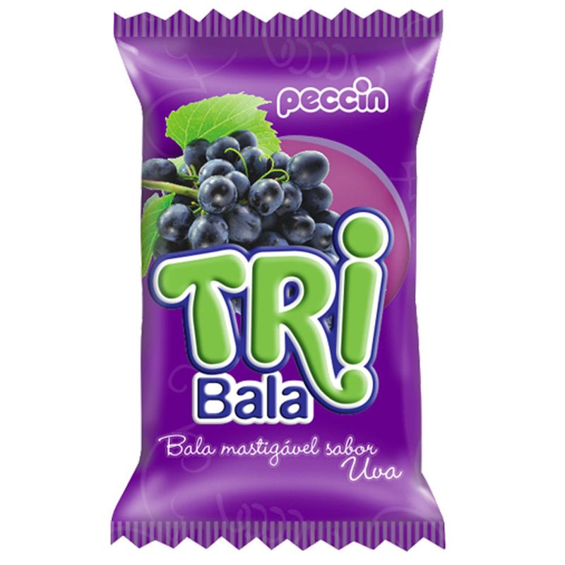 Bala Tribala Recheada Uva 500g - Peccin