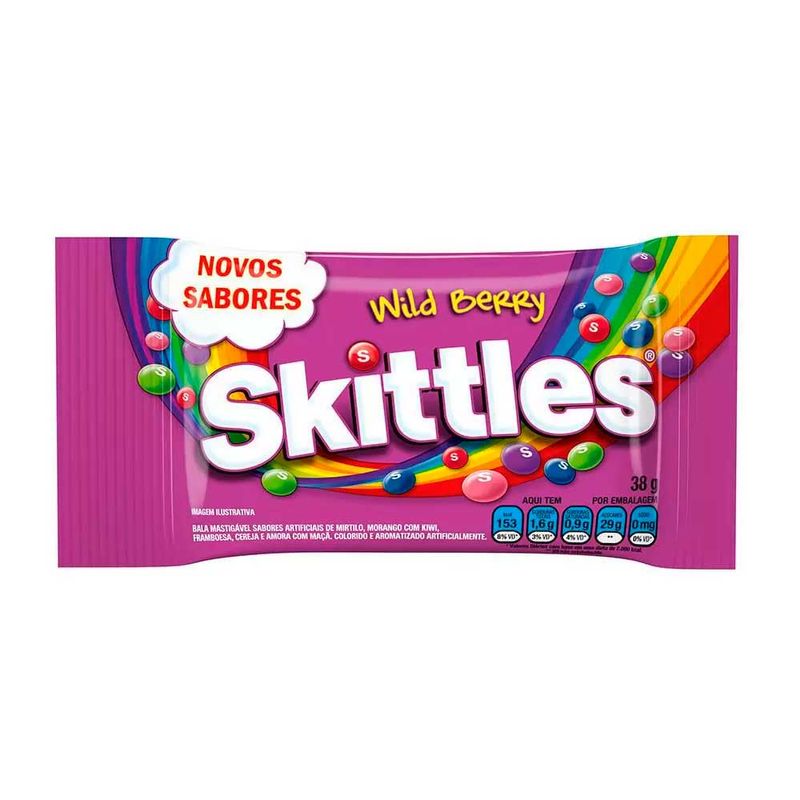 Bala Skittles Wild Berry Original 38g c/14 - Mars