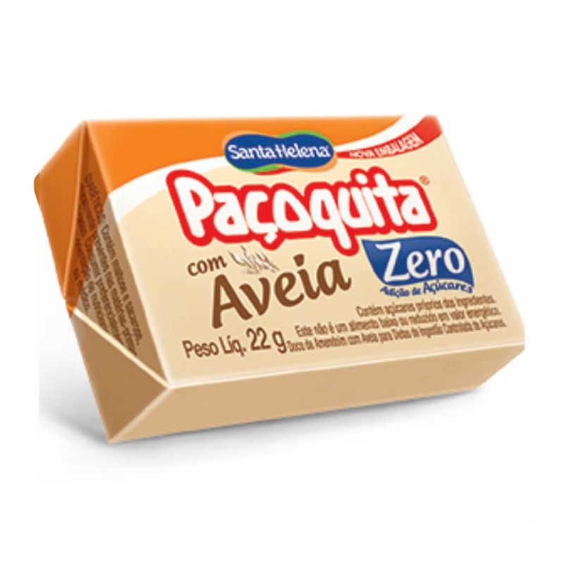 Paçoca com Aveia Zero Açúcar Paçoquita c/8 - Santa Helena