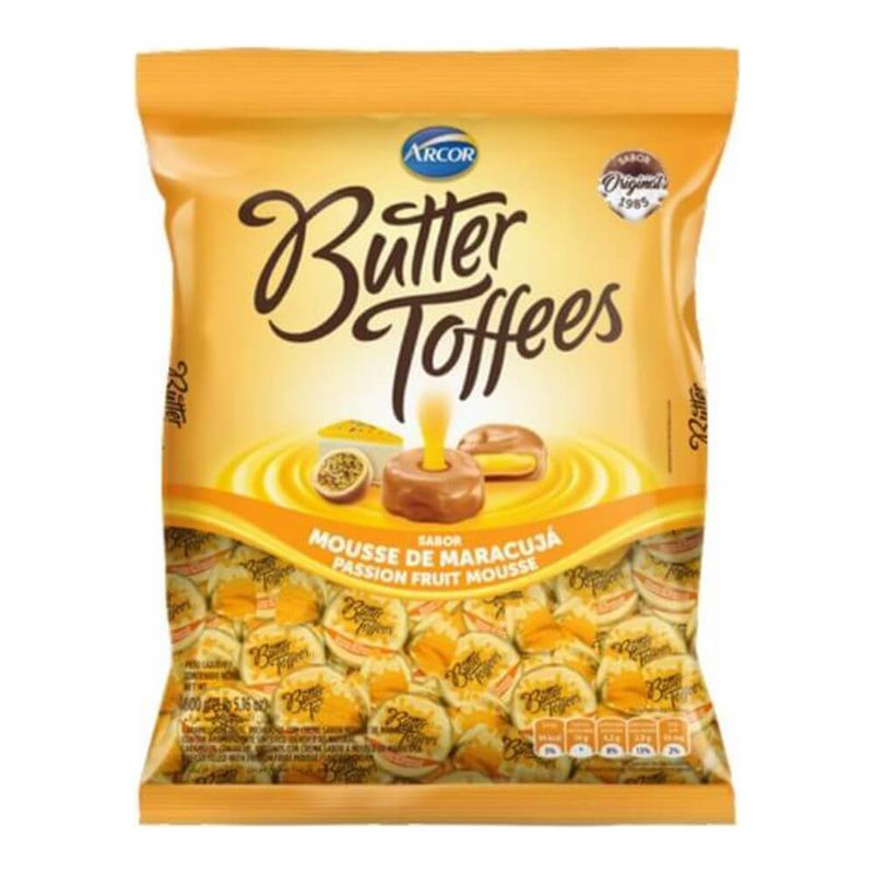 Bala Butter Toffees Maracujá 500g - Arcor