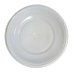 Prato Churrasco Plástico Branco 25cm PR25 c/10 - Trik Trik