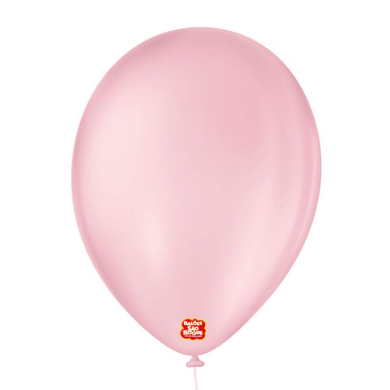 Balão Rosa Baby Tamanho 9 c/50 - São Roque