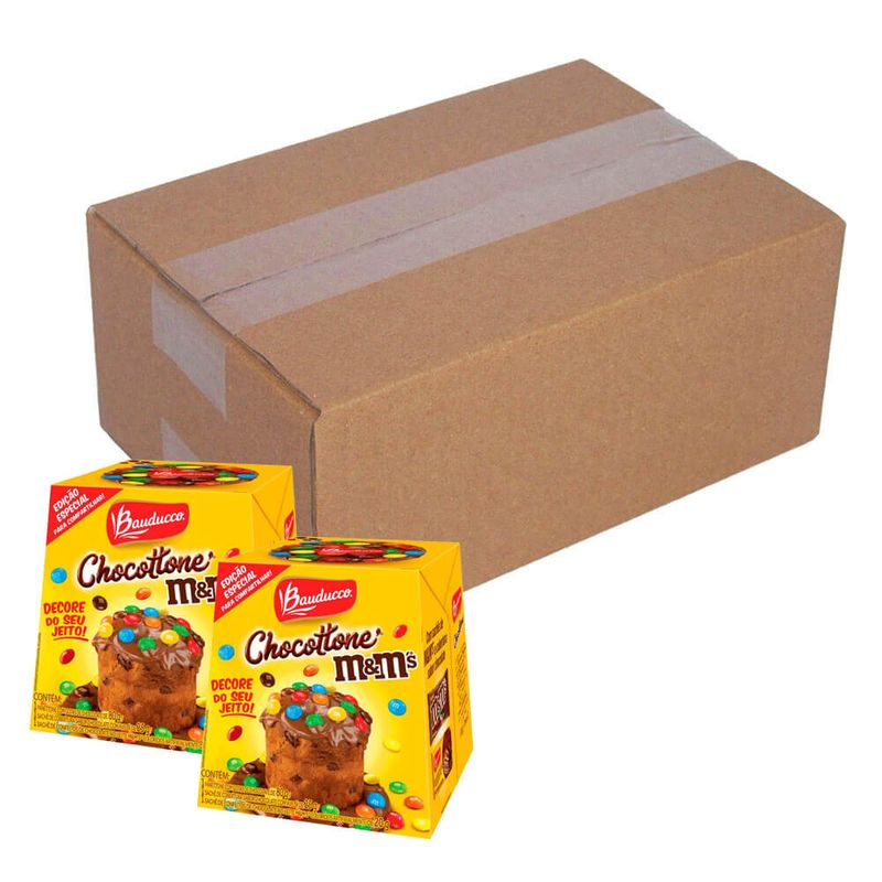 Mini Chocottone Gotas Chocolate M&Ms 80g c/24 - Bauducco