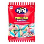 Marshmallow Torção Colorido Recheado Morango 250g - Fini