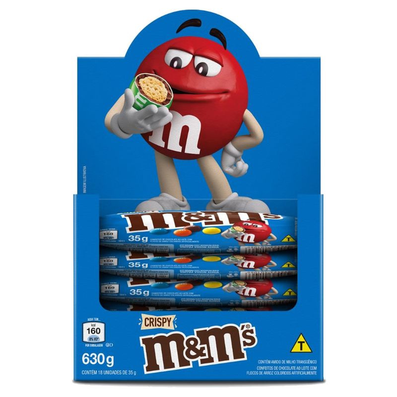 Confeito Chocolate M&Ms Crispy 35g c/18 - Mars
