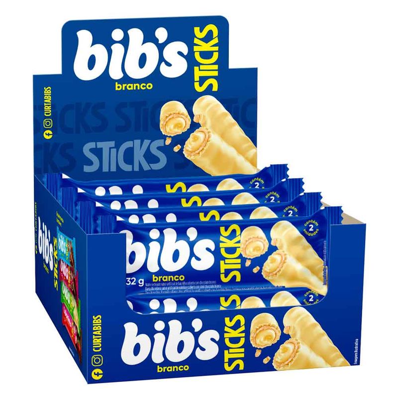Chocolate Bibs Stick Branco c/16 - Neugebauer