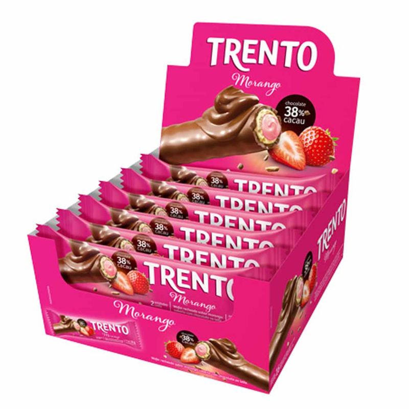 Chocolate Trento Morango c/16 - Peccin