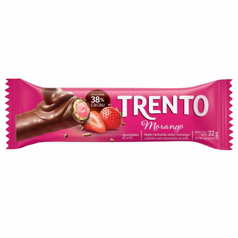 Chocolate Trento Morango Unidade - Peccin