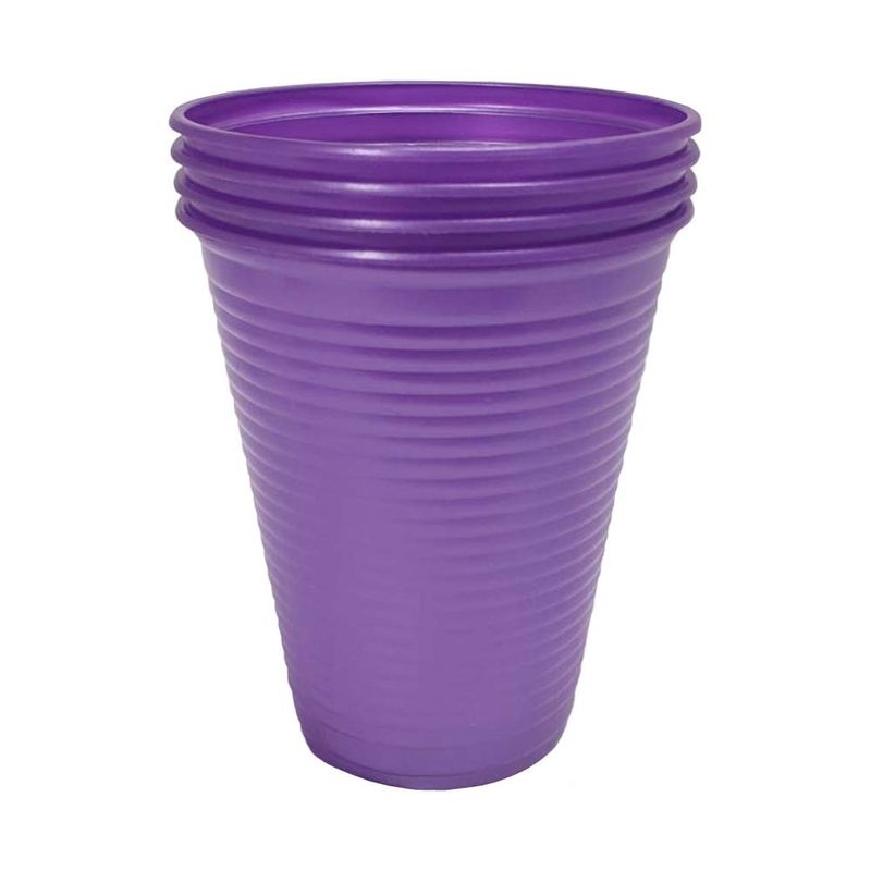 Copo Plástico Perolado Roxo 200ml c/50 - Bello