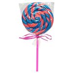Pirulito Psicodélico Azul Rosa 13cm - Arte e Cor