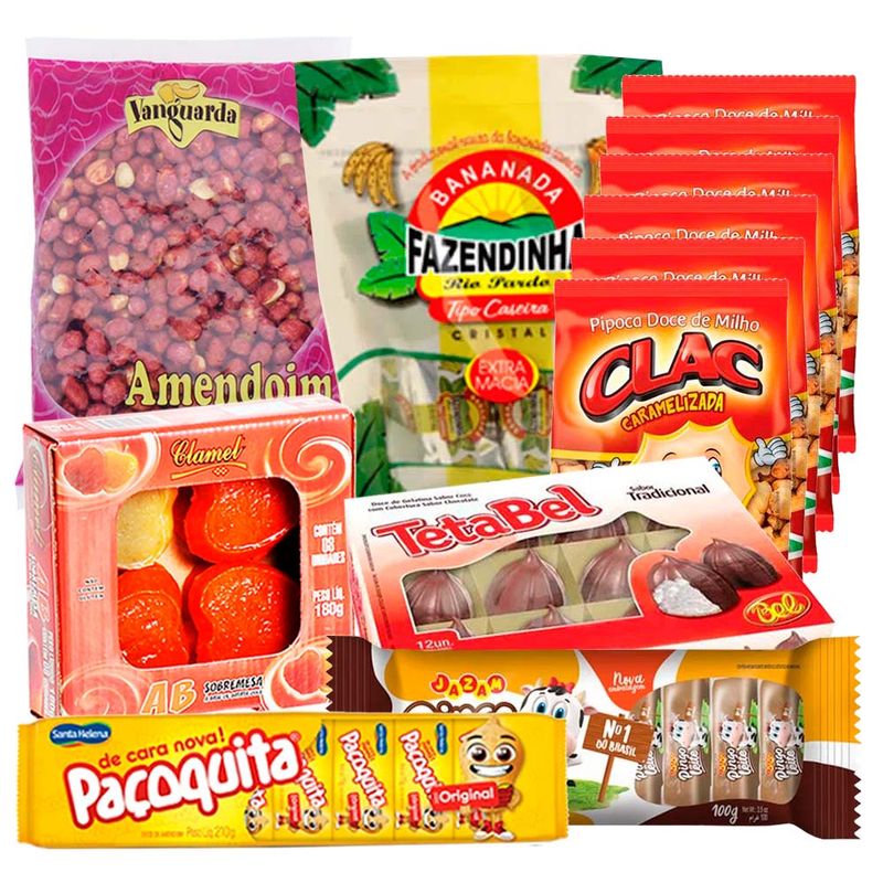 Kit Doces Festa Junina para Família 7 Tipos