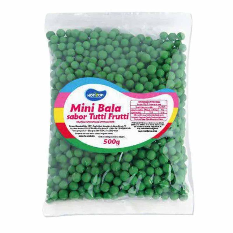 Mini Bala Verde Tutti Frutti 500g - Horizon