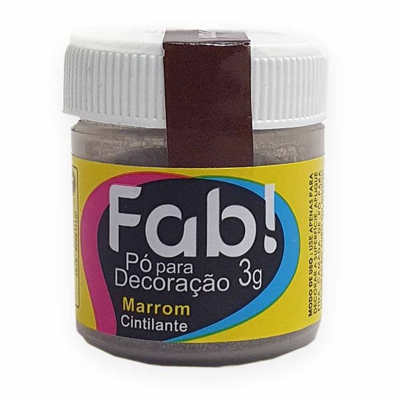 Pó para Decoração Marrom 3g - Fab