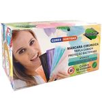 Máscara Cirúrgica Tripla Camada Colorida c/50 - Protdesc
