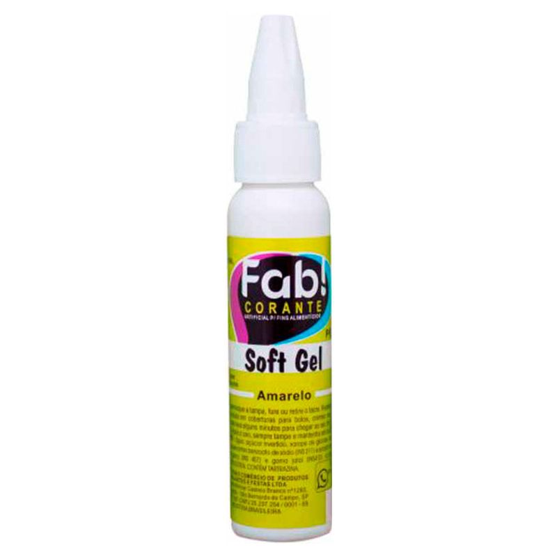 Corante Soft Gel Amarelo 25g - Fab
