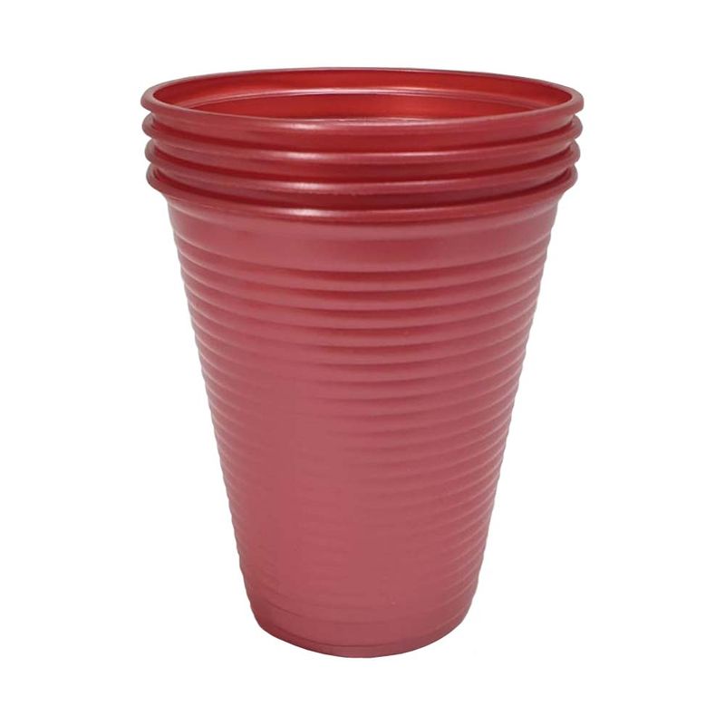 Copo Plástico Perolado Vermelho 200ml c/50 - Bello