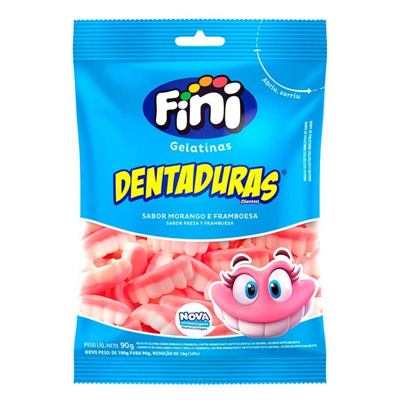 Bala de Gelatina Dentaduras 90g - Fini