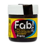 Pó para Decoração Preto 3g - Fab