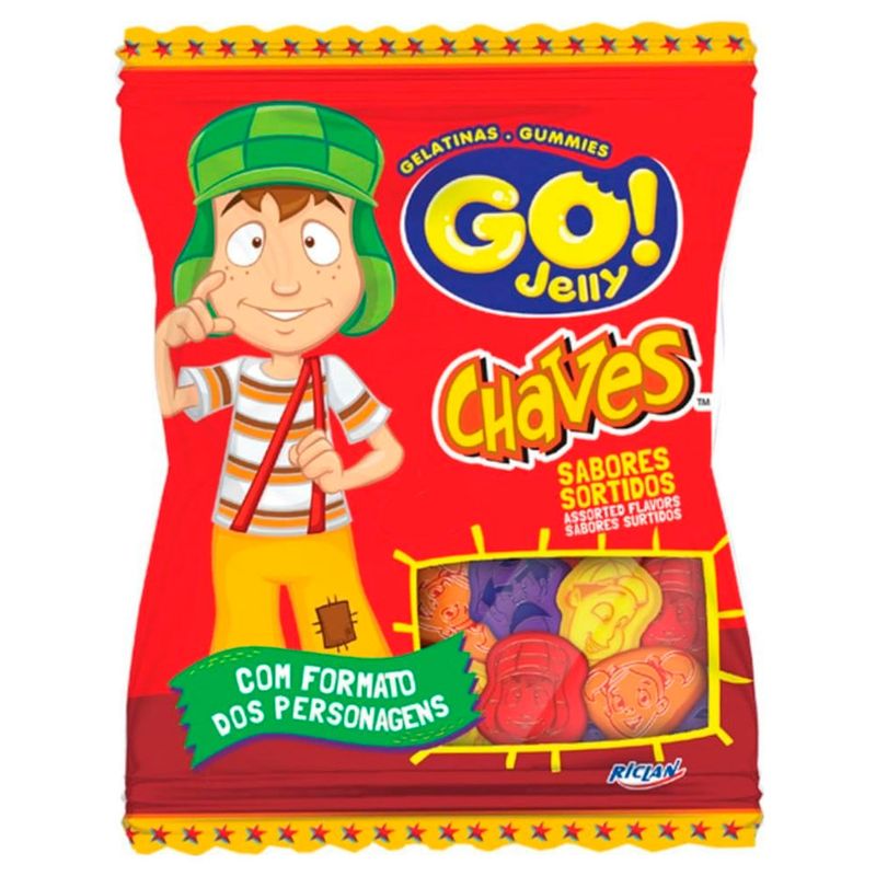 Bala de Gelatina Go! Jelly Chaves 70g - Riclan