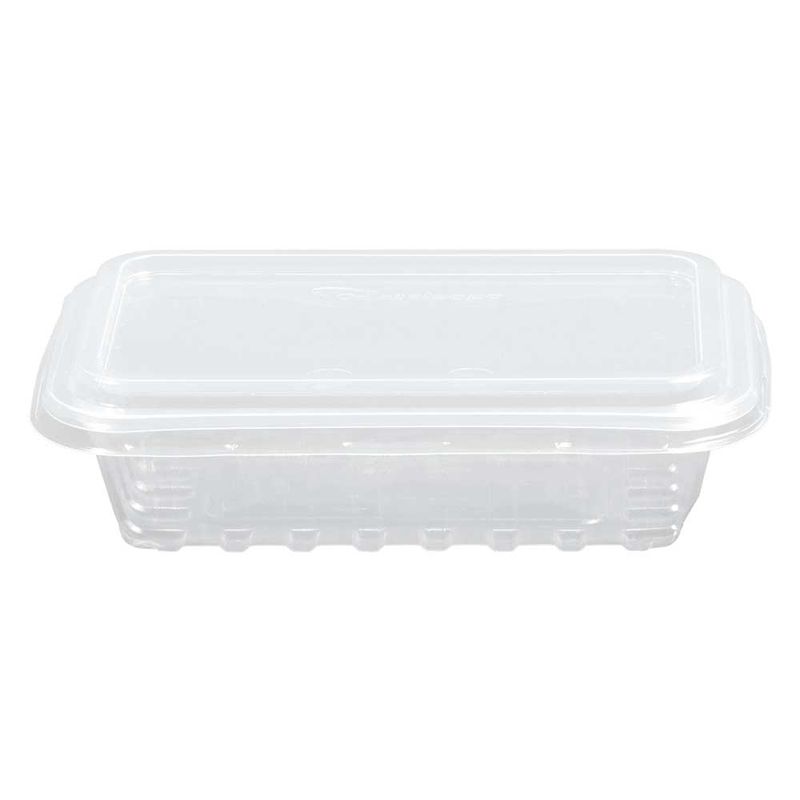 Pote Plástico Retangular Transparente Freezer/Microondas 250ml c/24 - Copozan