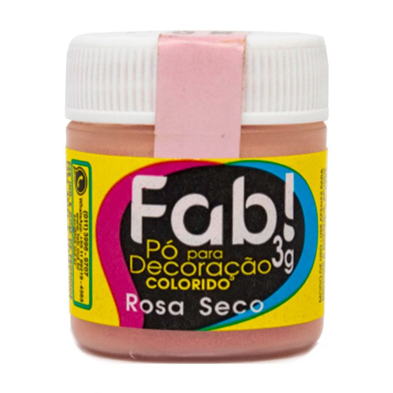 Pó para Decoração Rosa Seco 3g - Fab