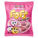 Marshmallow Fofs Coração Rosa Morango 220g - Florestal