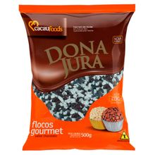 Flocos de Chocolate Macio Mesclado Dona Jura 500g - Cacau Foods