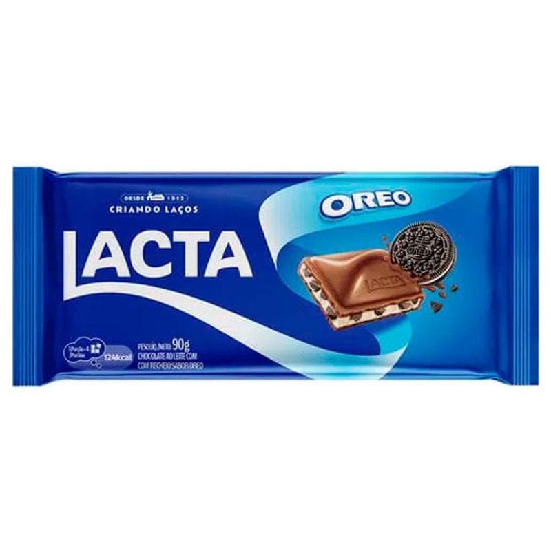 Tablete de Chocolate Ao Leite Recheio Oreo 90g - Lacta