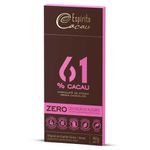 Tablete de Chocolate Amargo 61% Cacau Vegano Zero 80g - Espírito Cacau