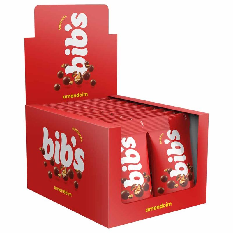 Chocolate Bibs Original Amendoim 40g c/18 - Neugebauer
