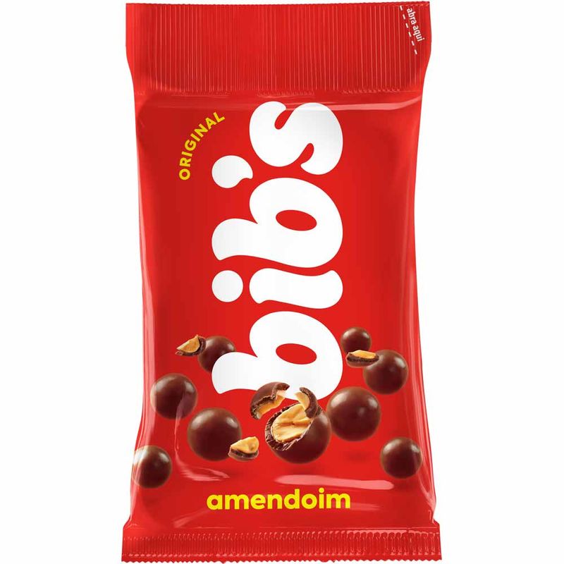 Chocolate Bibs Original Amendoim 40g c/18 - Neugebauer