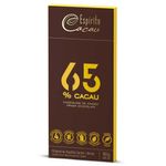 Tablete de Chocolate Amargo 65% Cacau Vegano 80g - Espírito Cacau