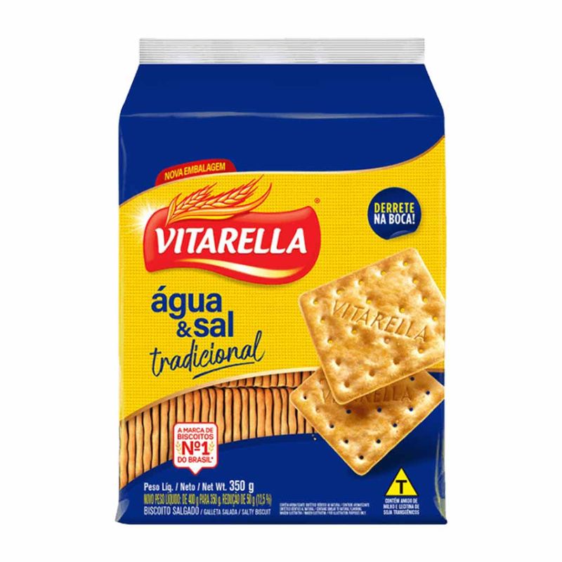 Biscoito Salgado Água e Sal 350g - Vitarella