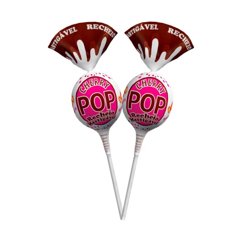 Pirulito Cherry Pop Napolitano Recheado c/50 - Sams