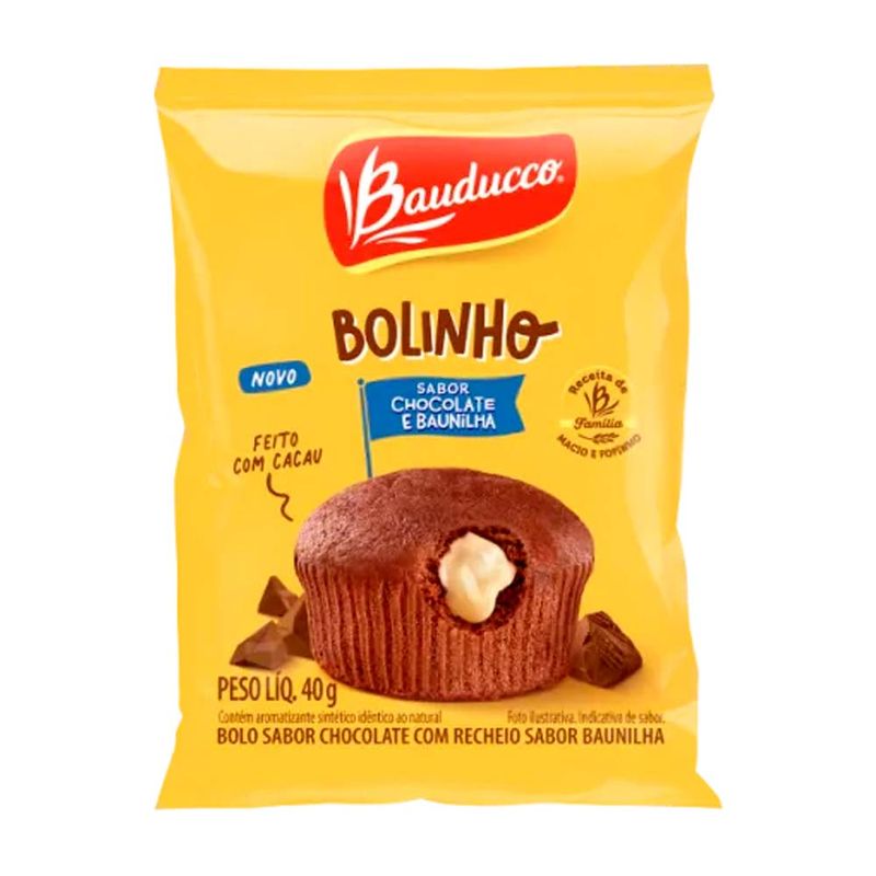 Bolinho Chocolate Recheio Baunilha c/16 - Bauducco