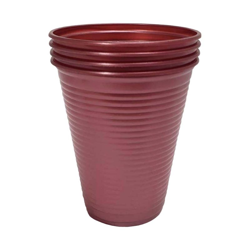 Copo Plástico Perolado Vinho Bordô 200ml c/50 - Bello