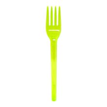Garfo Plástico Sobremesa Neon Amarelo c/50 - Bello