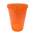 Copo Plástico Neon Laranja 200ml c/50 - Bello