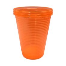 Copo Plástico Neon Laranja 200ml c/50 - Bello