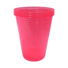 Copo Plástico Neon Rosa 200ml c/50 - Bello