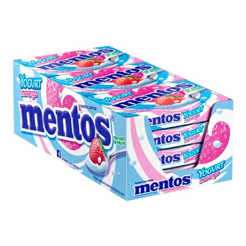 Bala Mentos Slim Box Yogurte Morango c/12 - Perfetti
