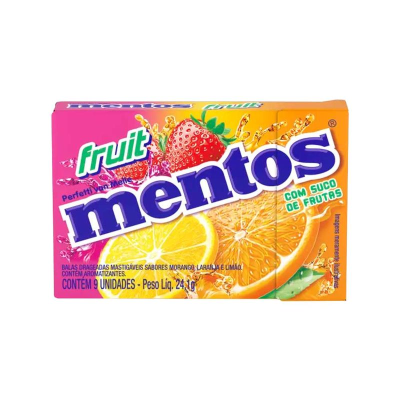 Bala Mentos Slim Box Frutas Sortidas 24,1g - Perfetti
