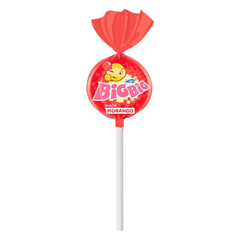 Pirulito Recheio Chiclete Big Big Morango c/50 - Arcor
