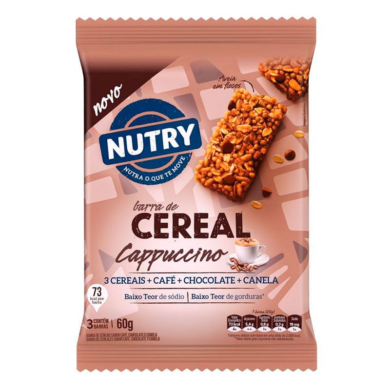 Barra de Cereais Nutry Cappuccino c/3 - Nutrimental