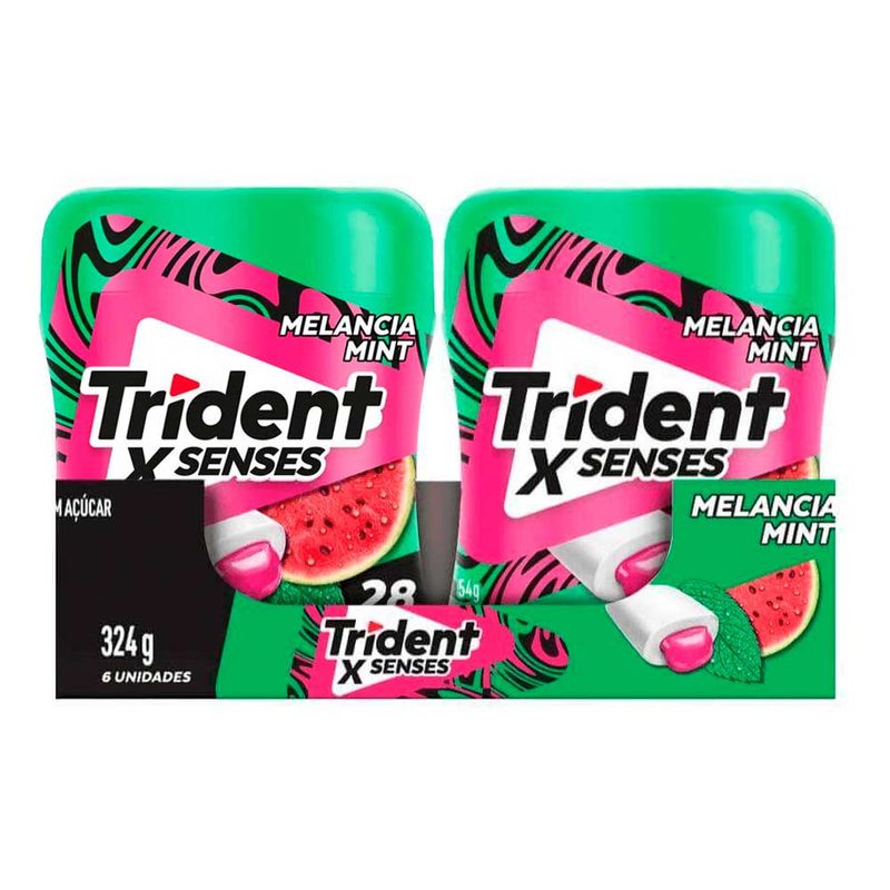 Goma de Mascar Trident X-Senses Melancia Mint c/6 - Adams