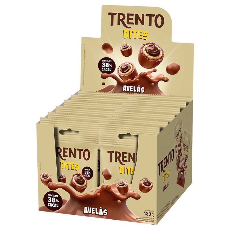 Chocolate Trento Bites Avelã c/12 - Peccin