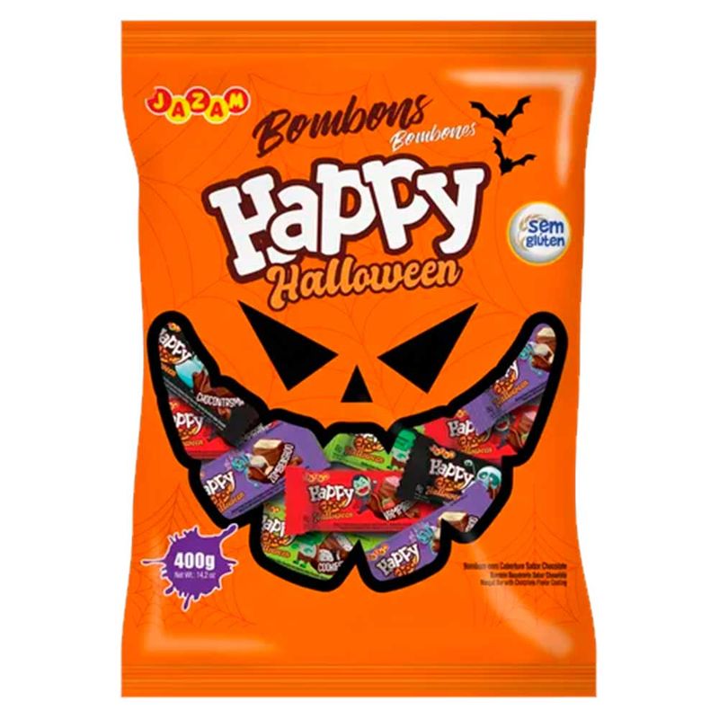 Bombons Sortidos Halloween 400g - Jazam